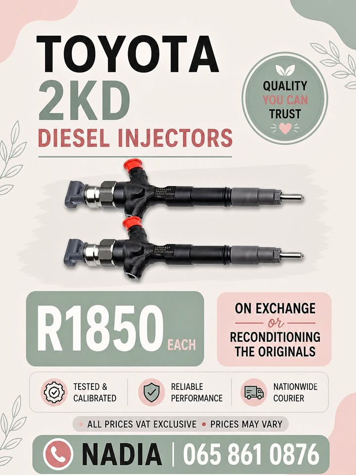 TOYOTA 2KD DIESEL INJECTORS FOR SALE - Private Seller TOYOTA 2KD DIESEL INJECTORS FOR SALE - Private Seller