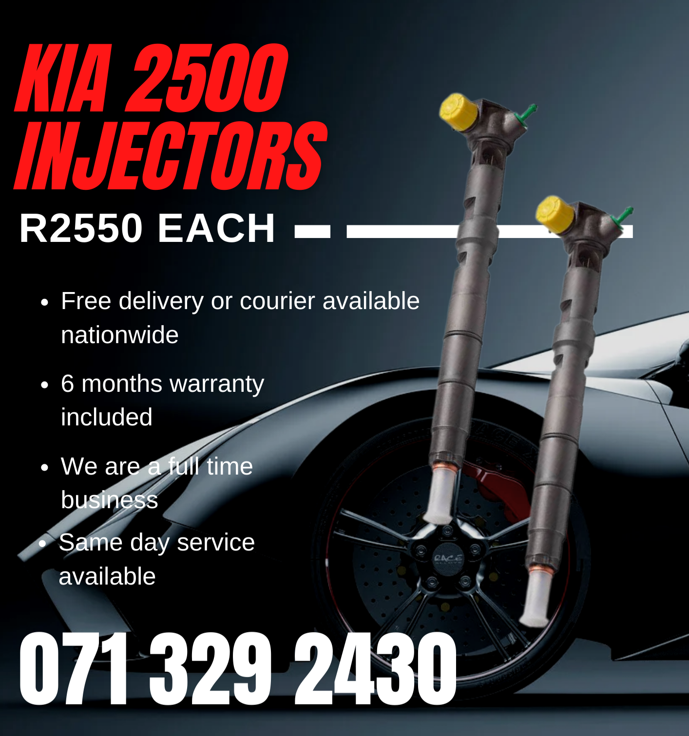 KIA 2500 INJECTORS FOR SALE WITH WARRANTY INCLUDED - Private Seller KIA 2500 INJECTORS FOR SALE WITH WARRANTY INCLUDED - Private Seller