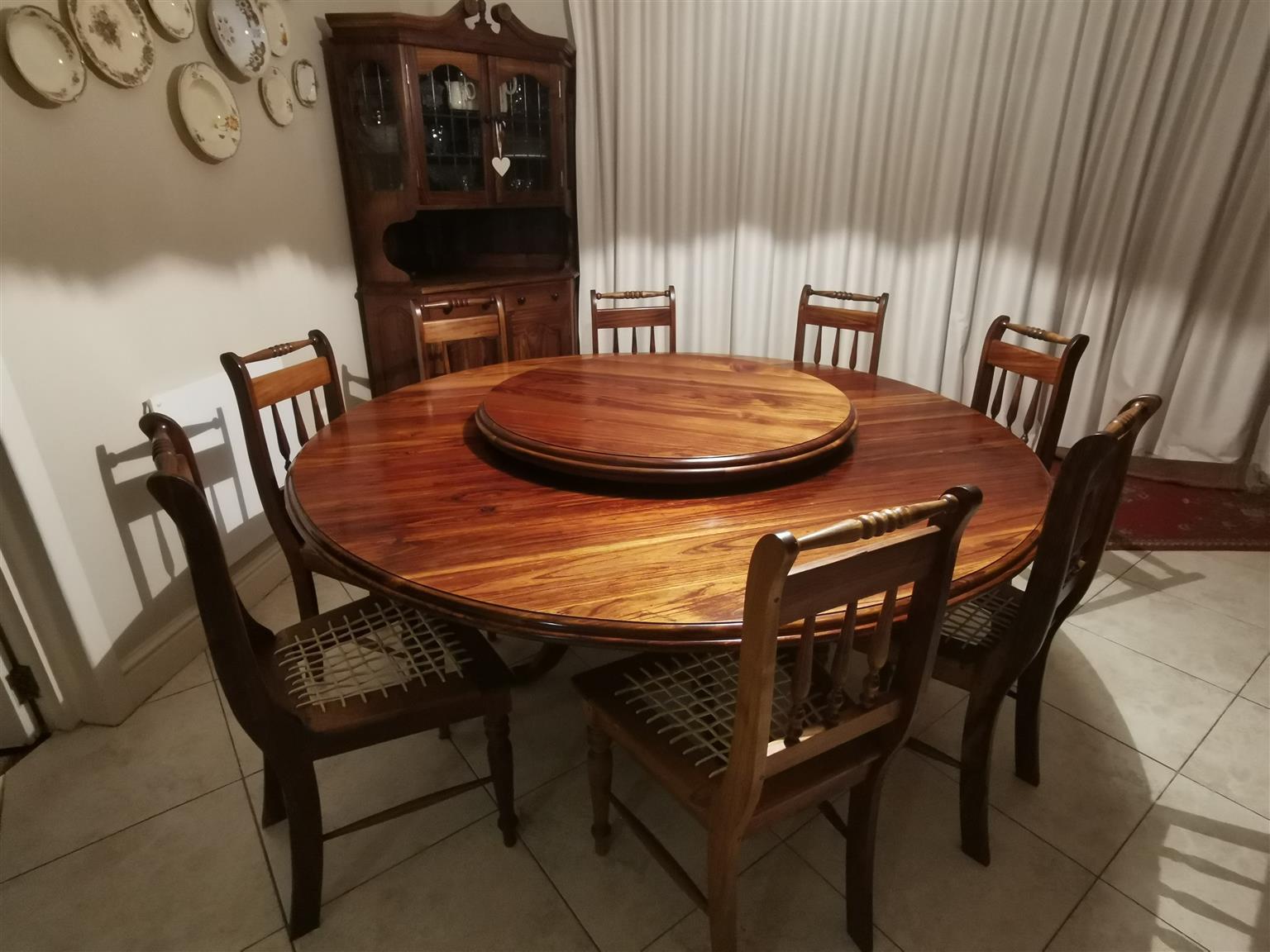 oak painted dining table and chairs