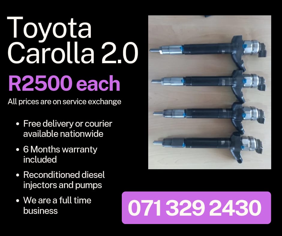 TOYOTA CAROLLA 2.0 INJECTORS FOR SALE WITH WARRANTY - Private Seller TOYOTA CAROLLA 2.0 INJECTORS FOR SALE WITH WARRANTY - Private Seller