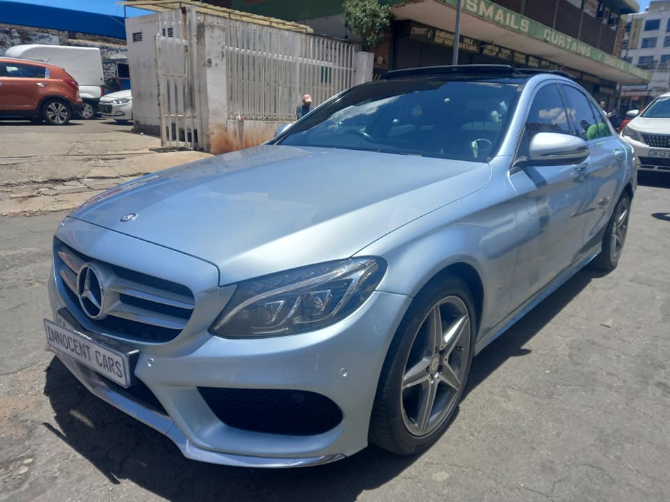 2016 MERCEDES BENZ C180 PETROL W205. AUTOMATIC TRANSMISSION, SKY BLUE COLOUR
