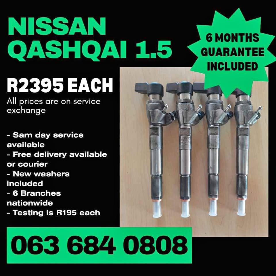 NISSAN QASHQAI 1.5 DIESEL INJECTORS FOR SALE WITH WARRANTY