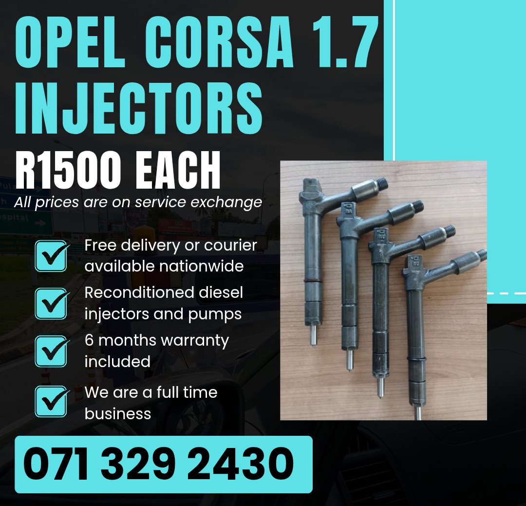 OPEL CORSA 1.7 INJECTORS FOR SALE WITH WARRANTY - Private Seller OPEL CORSA 1.7 INJECTORS FOR SALE WITH WARRANTY - Private Seller