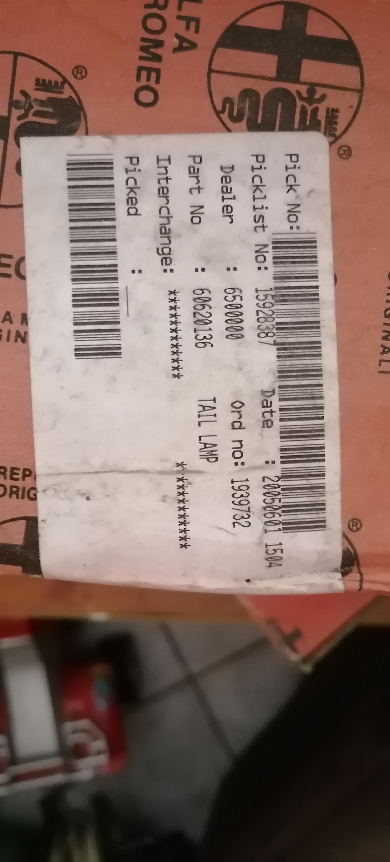 Rear lights for Alfa - Private Seller