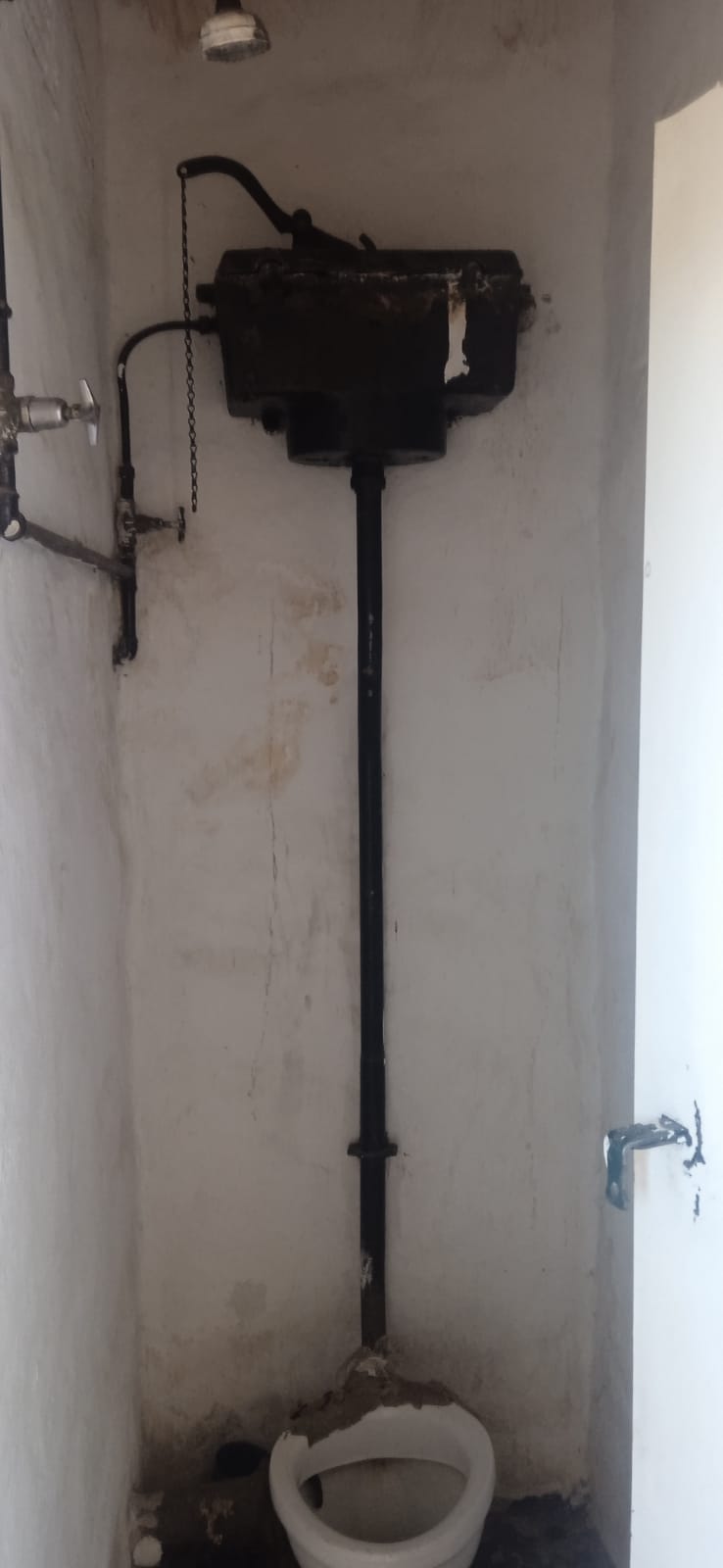 Vintage cast iron cistern