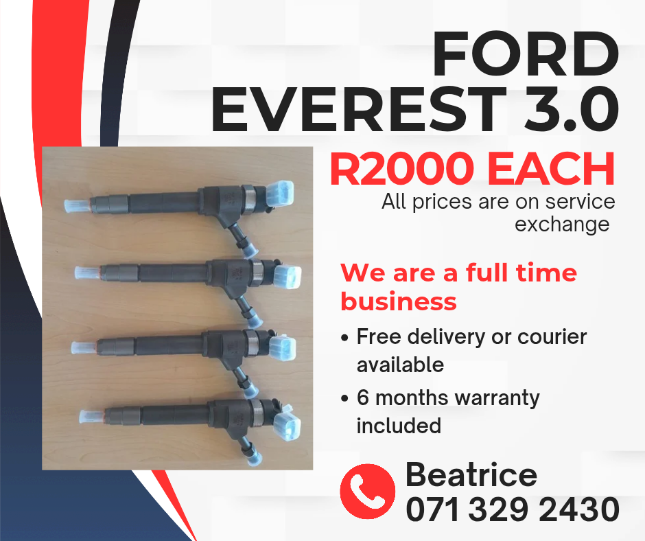 FORD EVEREST 3.0 DIESEL INJECTORS FOR SALE WITH WARRANTY - Private Seller FORD EVEREST 3.0 DIESEL INJECTORS FOR SALE WITH WARRANTY - Private Seller