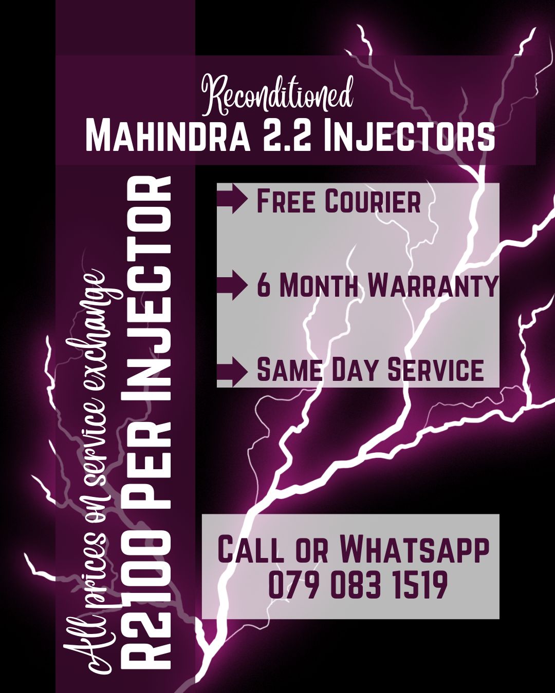 MAHINDRA 2.2 INJECTORS FOR SALE WITH WARRANTY INCLUDED - Private Seller MAHINDRA 2.2 INJECTORS FOR SALE WITH WARRANTY INCLUDED - Private Seller