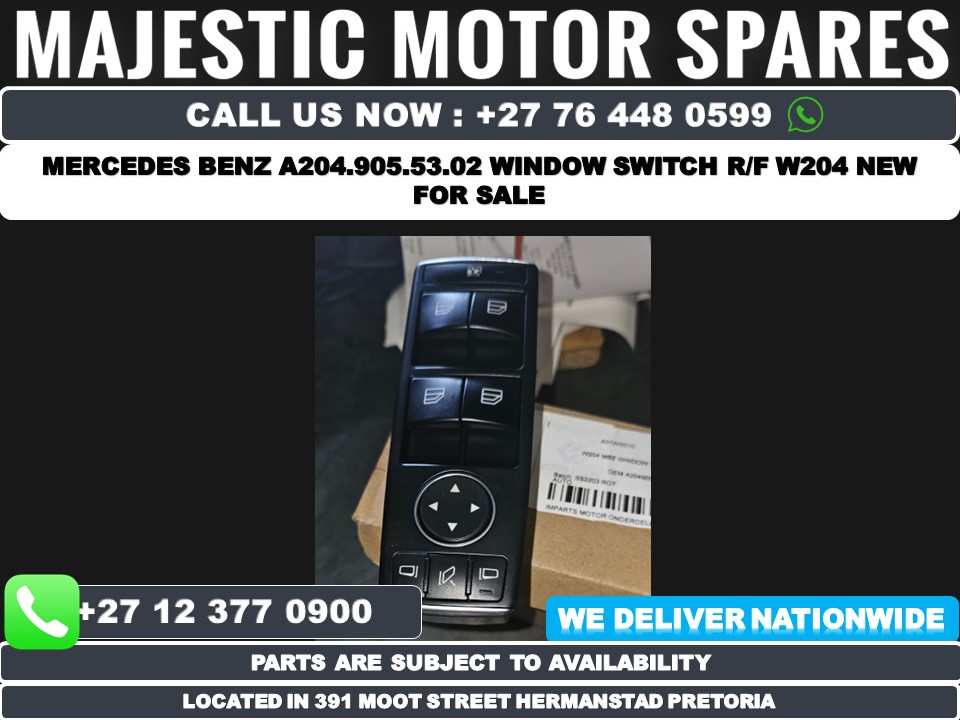 Mercedes Benz W204 R/F window switch A204.905.53.02 new for sale