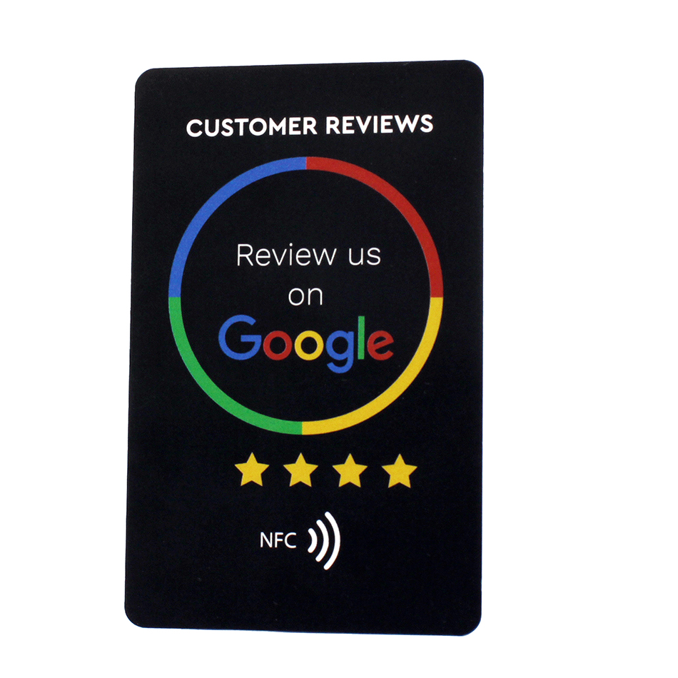 Google Review NFC Tap & Review Business Card Tag (Black ) 9x5cm Google Review NFC Tap & Review Business Card Tag (Black ) 9x5cm