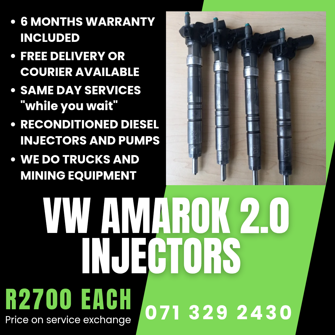 VW AMAROK 2.0 INJECTORS FOR SALE WITH WARRANTY - Private Seller VW AMAROK 2.0 INJECTORS FOR SALE WITH WARRANTY - Private Seller