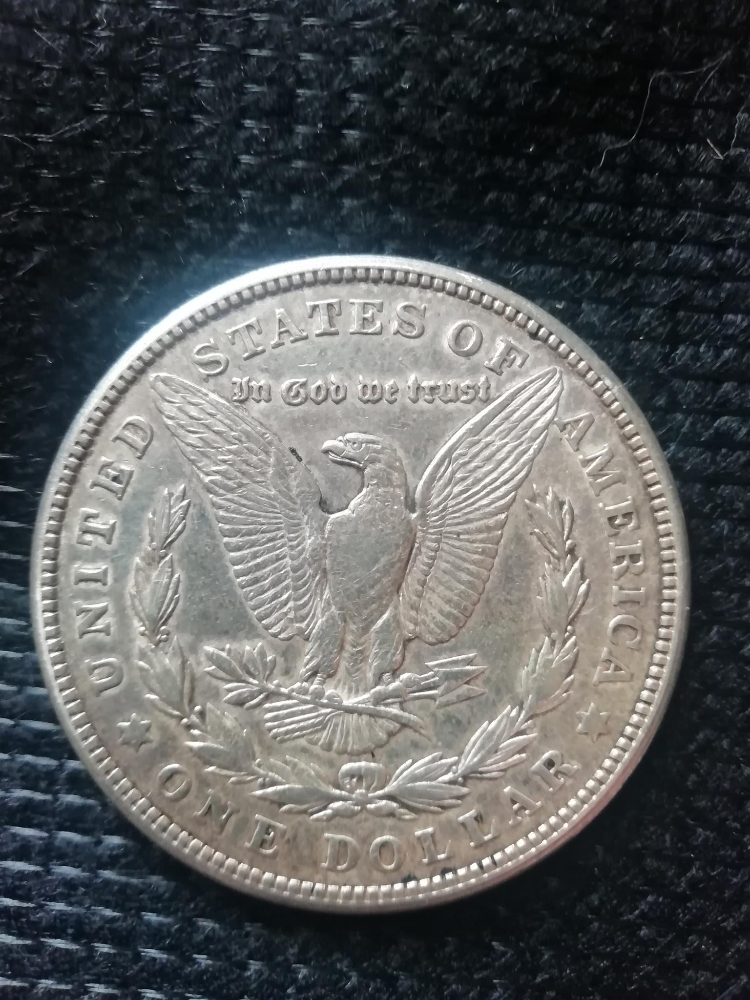 1921 silver dollar e pluribus unum obverse lamination struck coin
