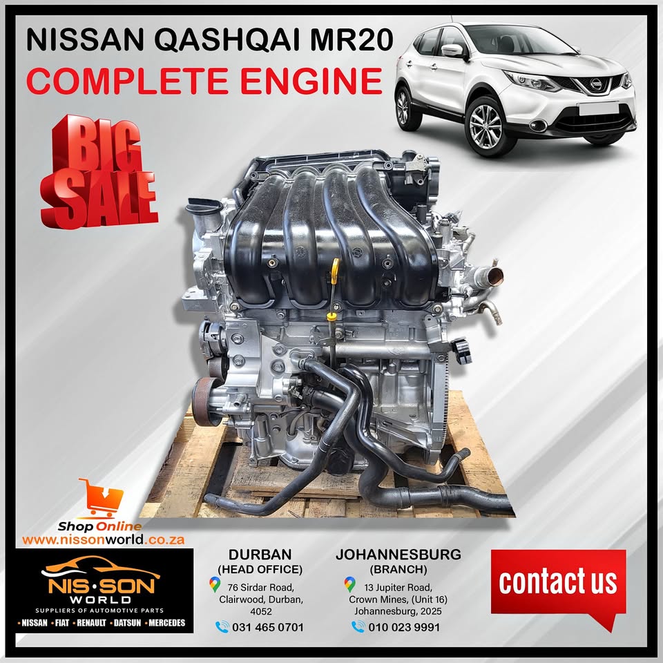NISSAN QASHQAI MR20 COMPLETE ENGINE - Private Seller NISSAN QASHQAI MR20 COMPLETE ENGINE - Private Seller