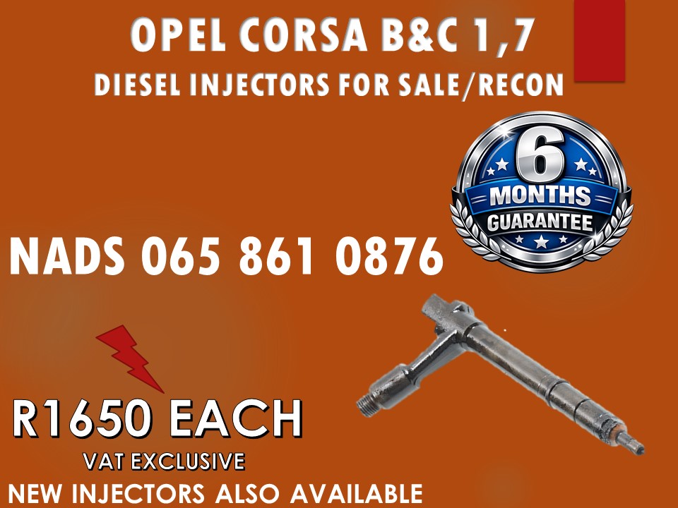 OPEL CORSA B&C 1.7 DIESEL INJECTORS FOR SALE OR TO RECON - Private Seller OPEL CORSA B&C 1.7 DIESEL INJECTORS FOR SALE OR TO RECON - Private Seller