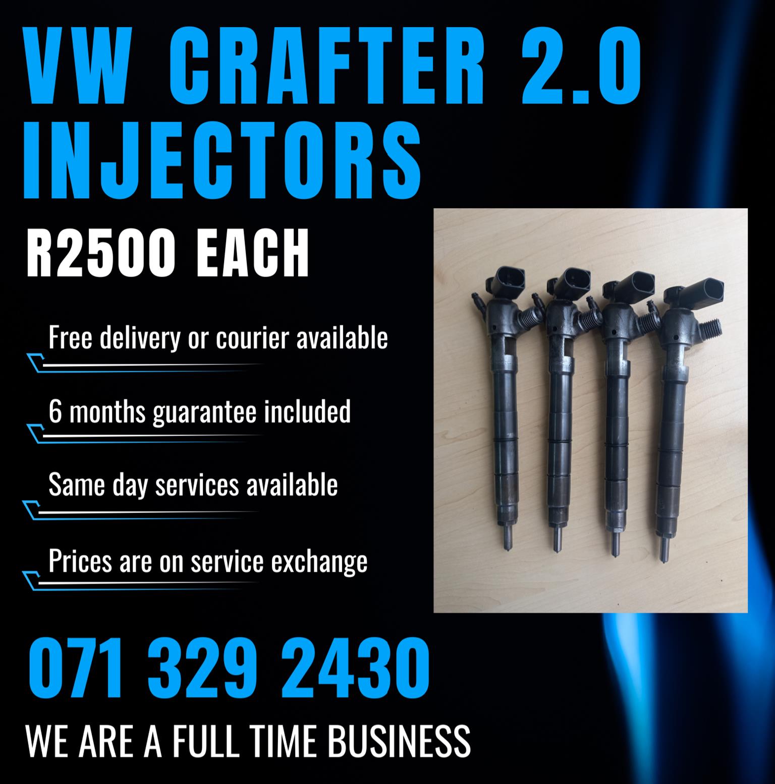 VW CRAFTER 2.0 INJECTORS FOR SALE WITH WARRANTY - Private Seller VW CRAFTER 2.0 INJECTORS FOR SALE WITH WARRANTY - Private Seller