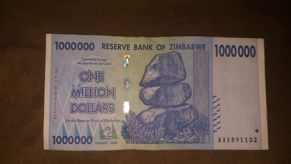 1 Million Zimbabwe Dollar Note 1 Million Zimbabwe Dollar Note