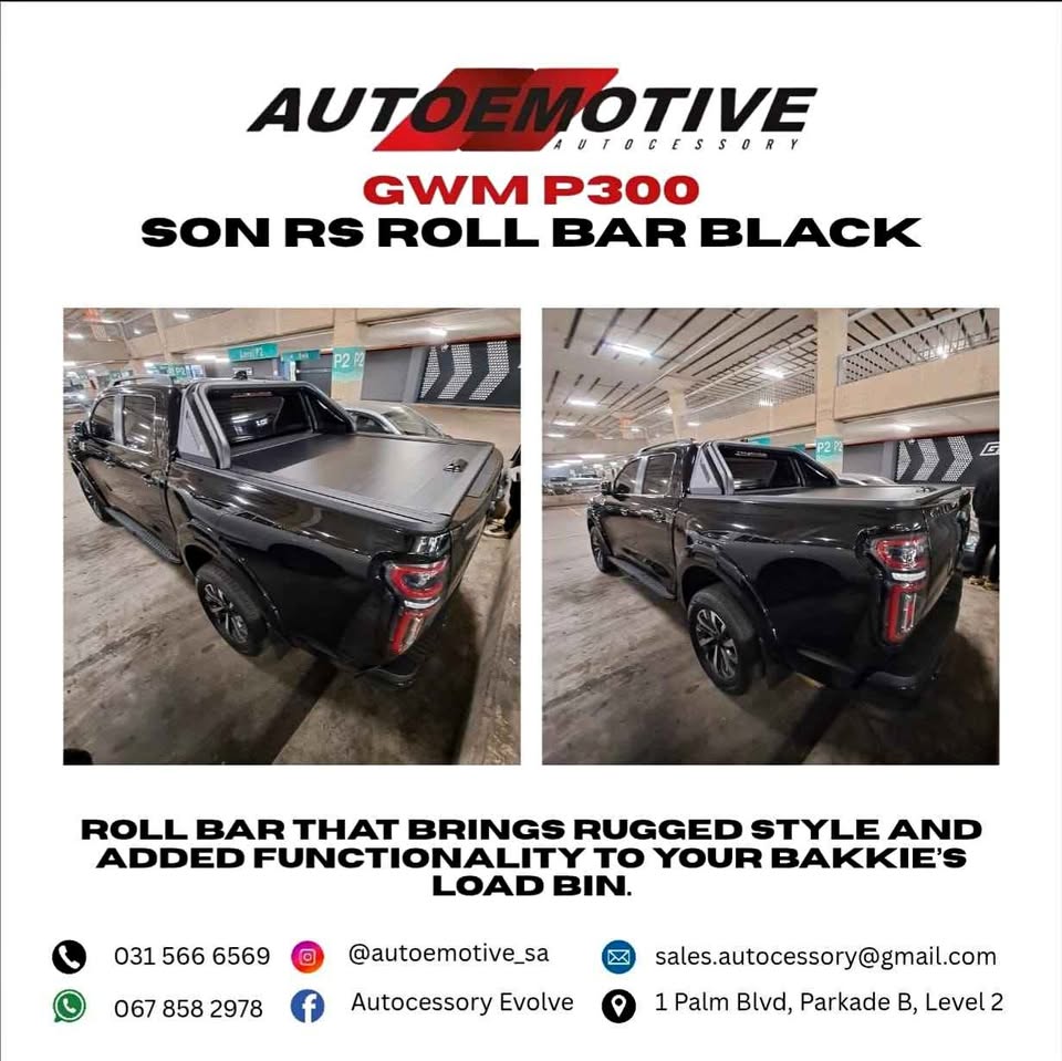GWM P300 SON RS ROLL BAR BLACK COMPATIBLE - Private Seller GWM P300 SON RS ROLL BAR BLACK COMPATIBLE - Private Seller