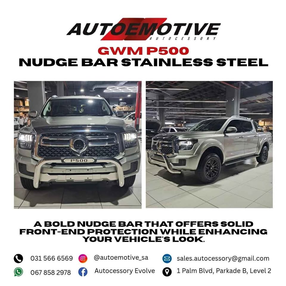 GWM P500 NUDGE BAR STAINLESS STEEL COMPATIBLE - Private Seller GWM P500 NUDGE BAR STAINLESS STEEL COMPATIBLE - Private Seller
