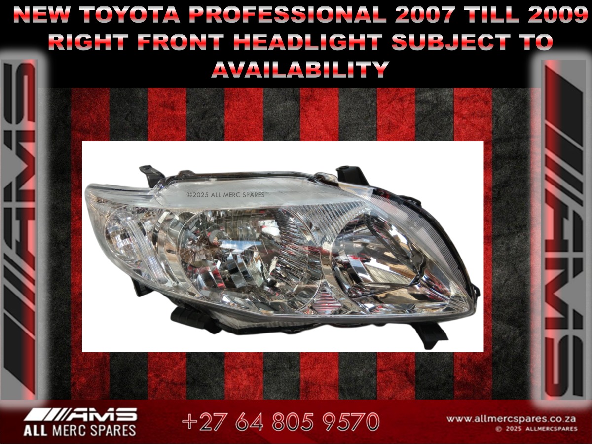 NEW TOYOTA PROFESSIONAL 2007β2009 RIGHT FRONT HEADLIGHT π‘ - Private Seller NEW TOYOTA PROFESSIONAL 2007β2009 RIGHT FRONT HEADLIGHT π‘ - Private Seller
