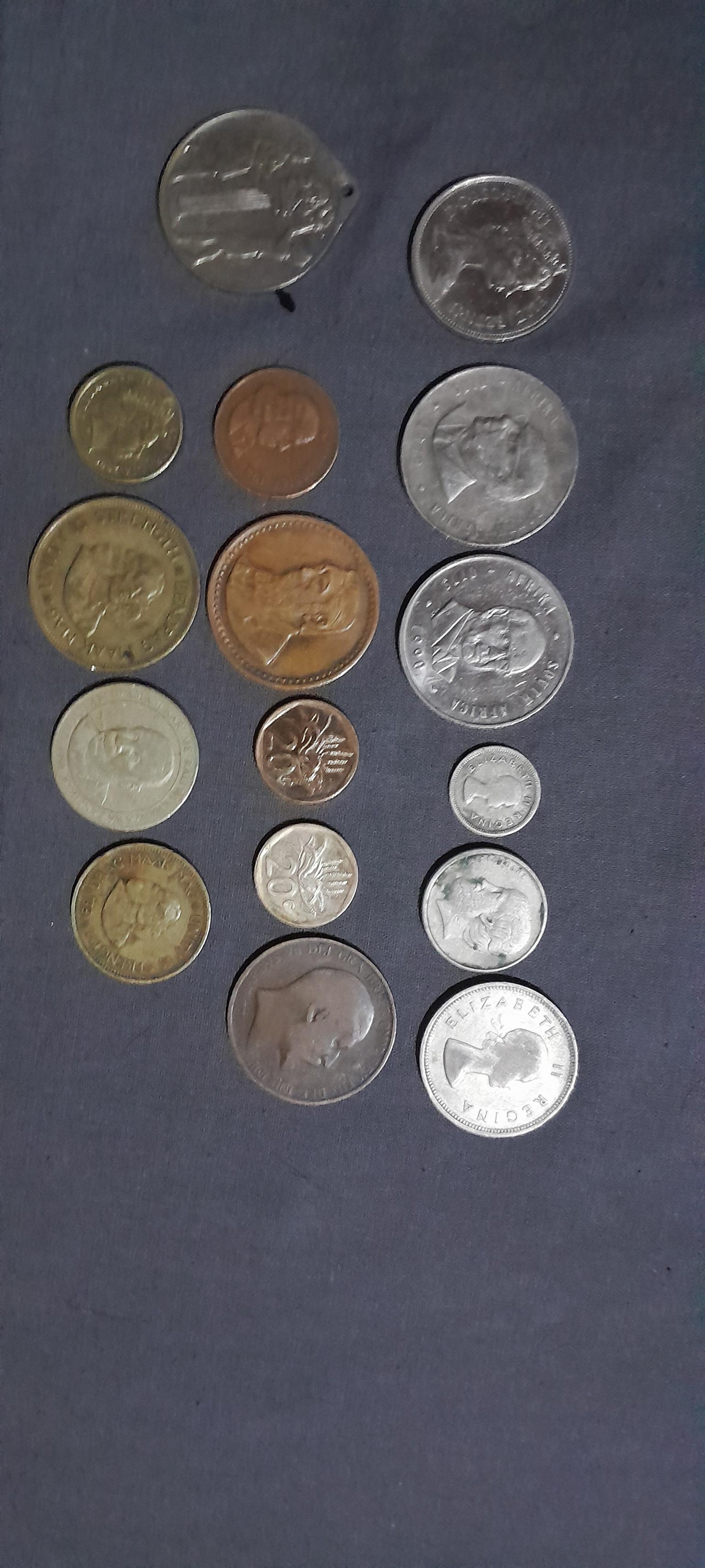 Coin Collection, different currencies, different  years, silver & nickel based Coin Collection, different currencies, different  years, silver & nickel based