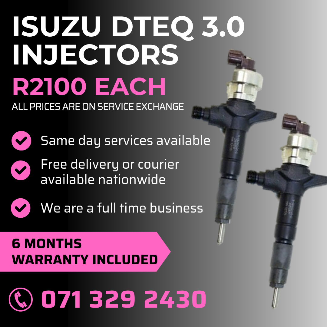 ISUZU DTEQ 3.0 INJECTORS FOR SALE WITH WARRANTY - Private Seller ISUZU DTEQ 3.0 INJECTORS FOR SALE WITH WARRANTY - Private Seller