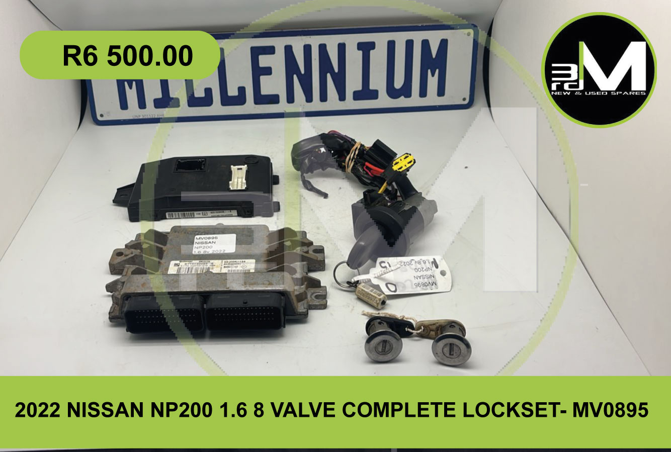 2022 NISSAN NP200 1.6 8 VALVE COMPLETE LOCKSET - MV0895 - Private Seller 2022 NISSAN NP200 1.6 8 VALVE COMPLETE LOCKSET - MV0895 - Private Seller