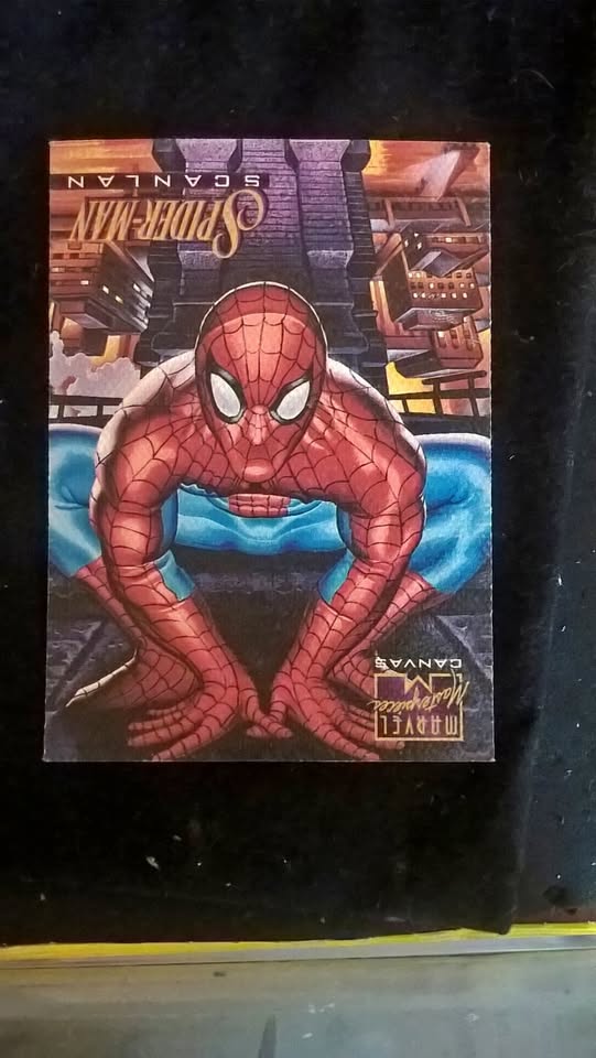 995 Marvel Masterpieces Spider-Man Canvas Card! 995 Marvel Masterpieces Spider-Man Canvas Card!