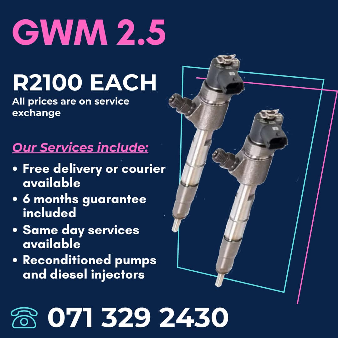 GWM 2.5 DIESEL INJECTORS FOR SALE WITH WARRANTY ON - Private Seller GWM 2.5 DIESEL INJECTORS FOR SALE WITH WARRANTY ON - Private Seller