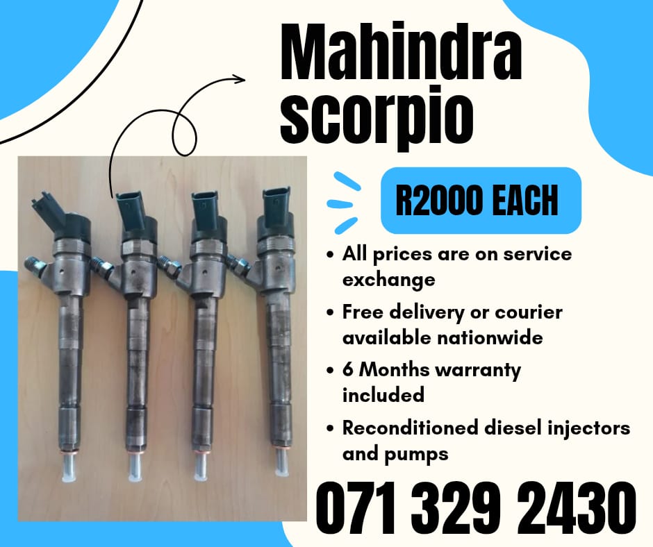 MAHINDRA SCORPIO INJECTORS FOR SALE WITH WARRANTY INCLUDED - Private Seller MAHINDRA SCORPIO INJECTORS FOR SALE WITH WARRANTY INCLUDED - Private Seller