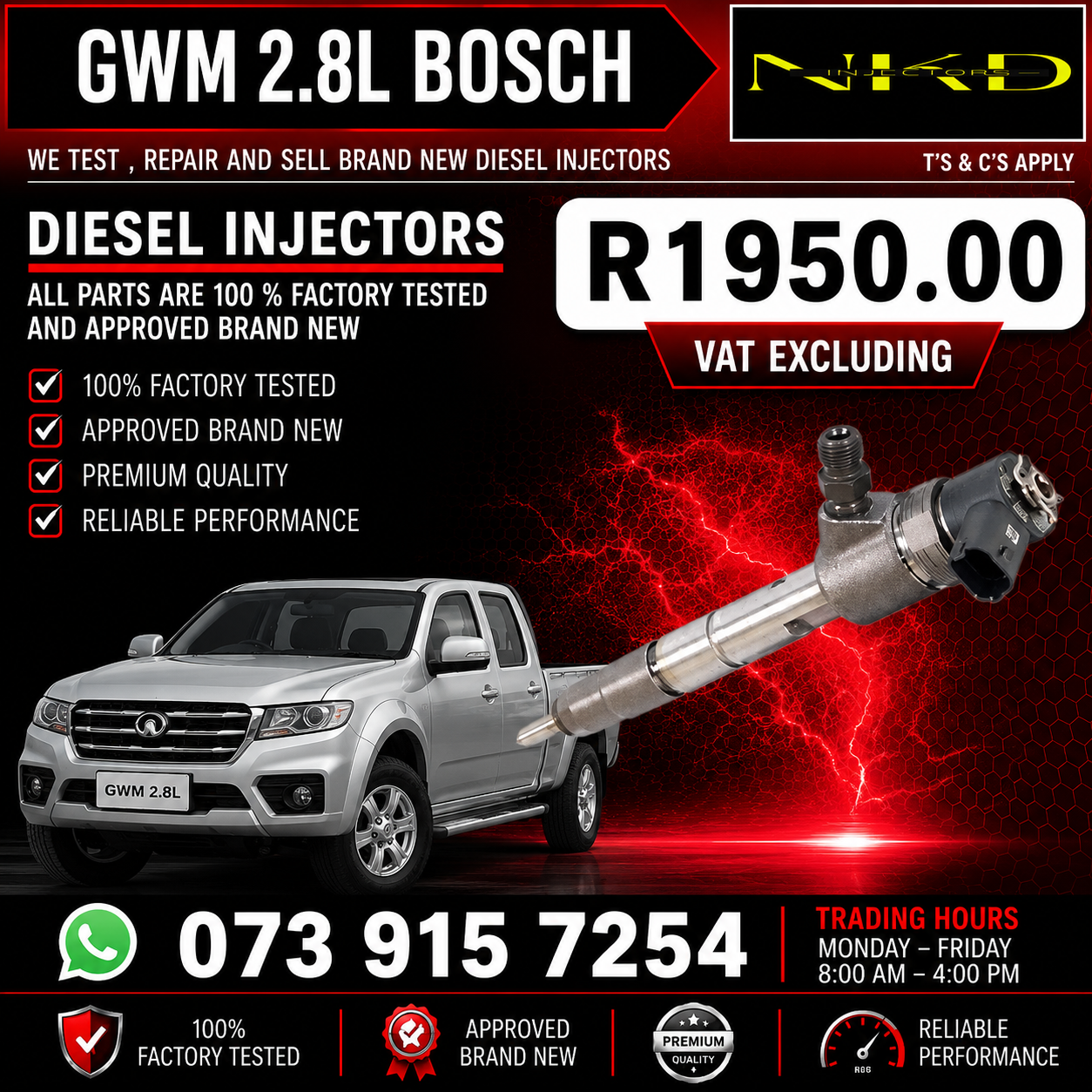 GWM_2.8L_Injectors_On_Repair - Private Seller GWM_2.8L_Injectors_On_Repair - Private Seller