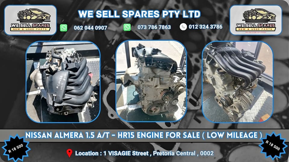 HR15 ENGINE FOR SALE - NISSAN ALMERA 1.5 A/T - Private Seller HR15 ENGINE FOR SALE - NISSAN ALMERA 1.5 A/T - Private Seller