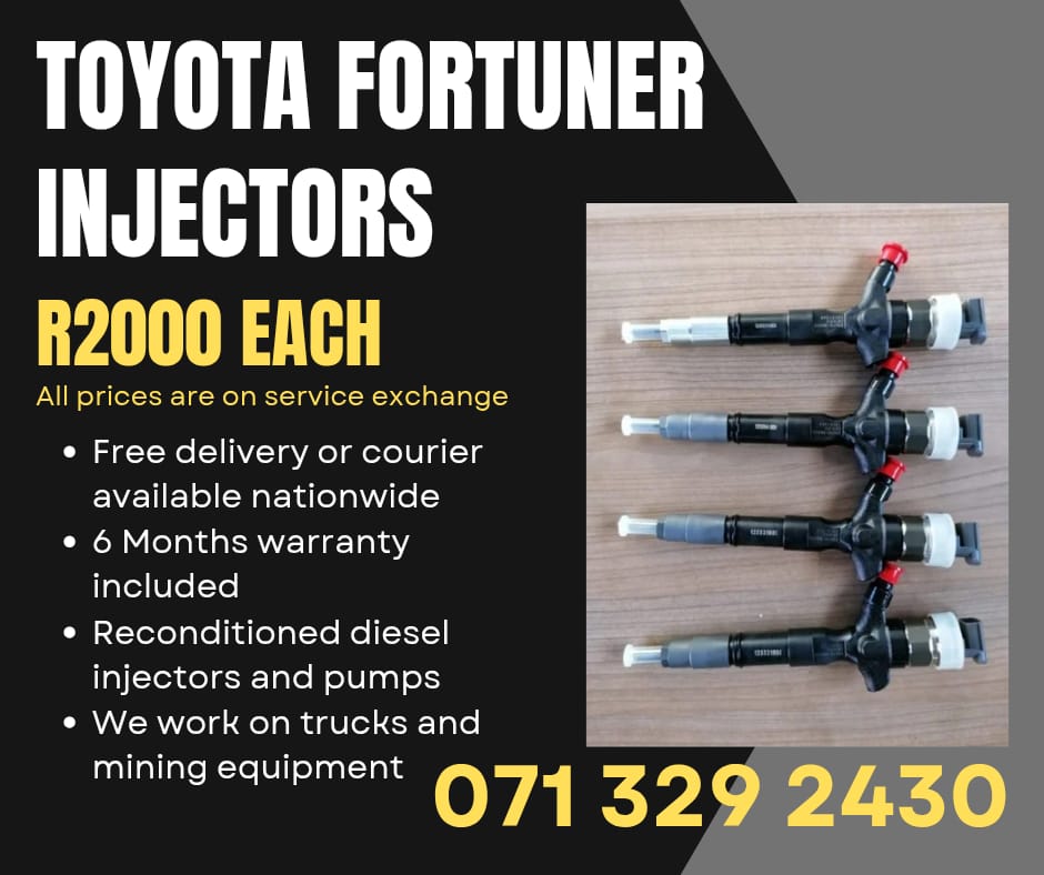 TOYOTA FORTUNER INJECTORS FOR SALE WITH WARRANTY INCLUDED - Private Seller TOYOTA FORTUNER INJECTORS FOR SALE WITH WARRANTY INCLUDED - Private Seller