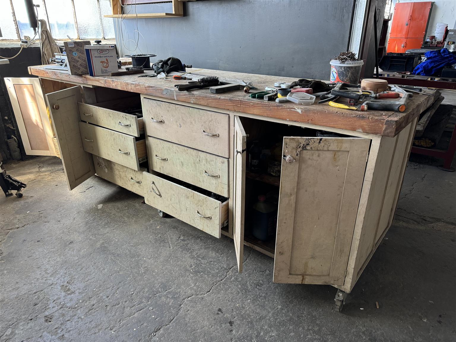 Tools Condation Wood workshop with tools and wood | Junk Mail