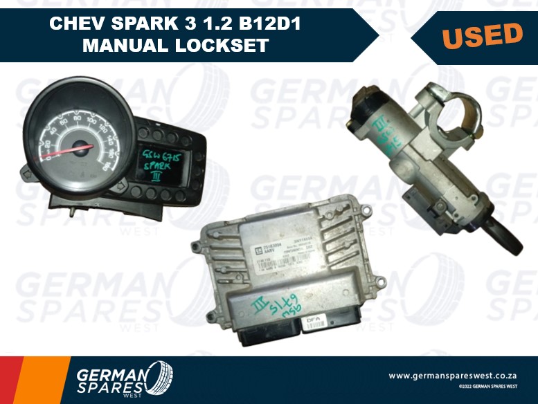 Chev Spark 3 1.2 ( B12D1 ) USED Manual Lockset for sale - Private Seller Chev Spark 3 1.2 ( B12D1 ) USED Manual Lockset for sale - Private Seller