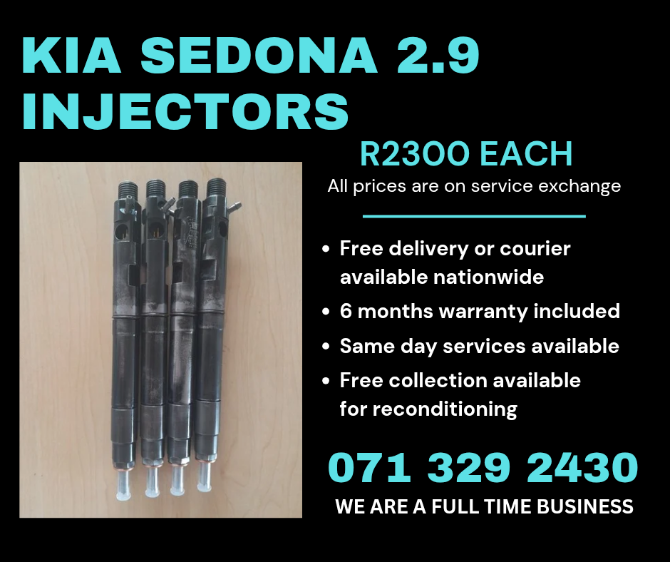 KIA SEDONA 2.9 INJECTORS FOR SALE WITH WARRANTY - Private Seller KIA SEDONA 2.9 INJECTORS FOR SALE WITH WARRANTY - Private Seller
