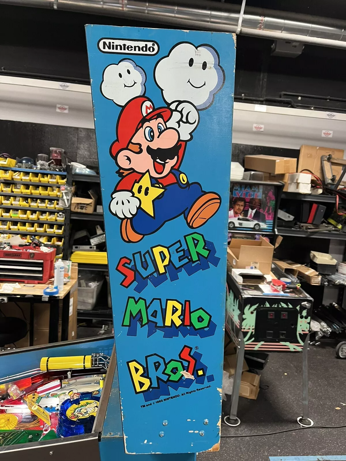 1992 Super Mario Bros Pinball Machine Leds Professional Techs Brothers Luigi