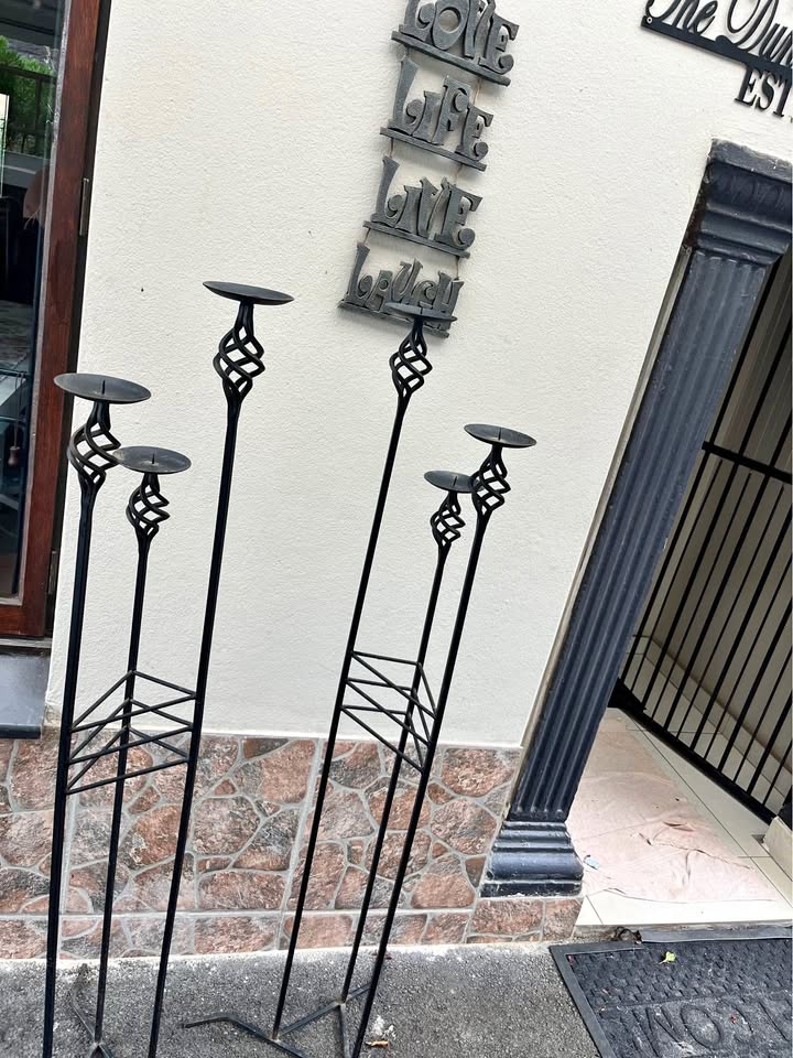 3 tier wrought iron candle holder set 3 tier wrought iron candle holder set