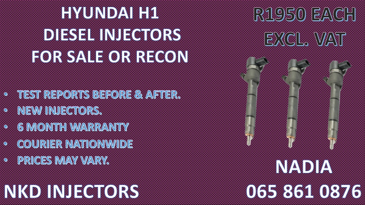 DIESEL INJECTORS FOR SALE FOR HYUNDAI H1 NATIONWIDE - Private Seller DIESEL INJECTORS FOR SALE FOR HYUNDAI H1 NATIONWIDE - Private Seller