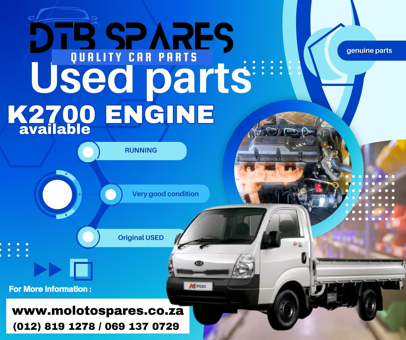 Used K2700 engine up for grabs! - Private Seller Used K2700 engine up for grabs! - Private Seller