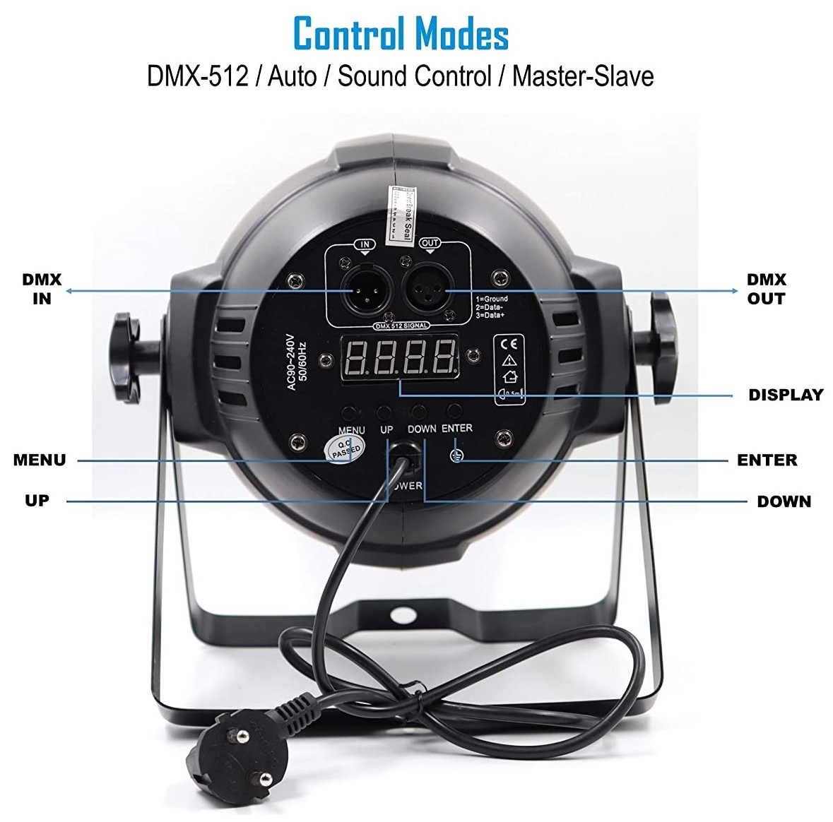 Professional Disco Stage DJ Party Wash LED Light DMX512 PARCAN RGBWA. Brand NEW