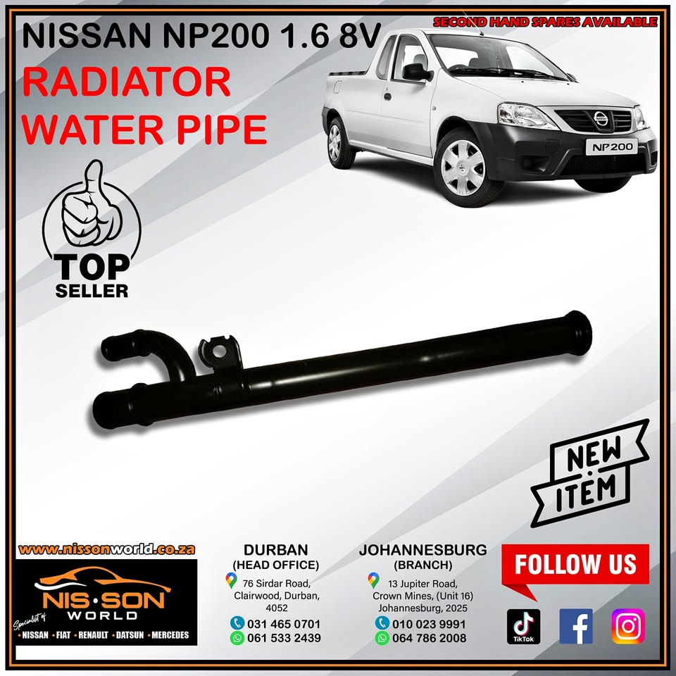 NISSAN NP200 1.6 8V RADIATOR WATER PIPE - Private Seller NISSAN NP200 1.6 8V RADIATOR WATER PIPE - Private Seller