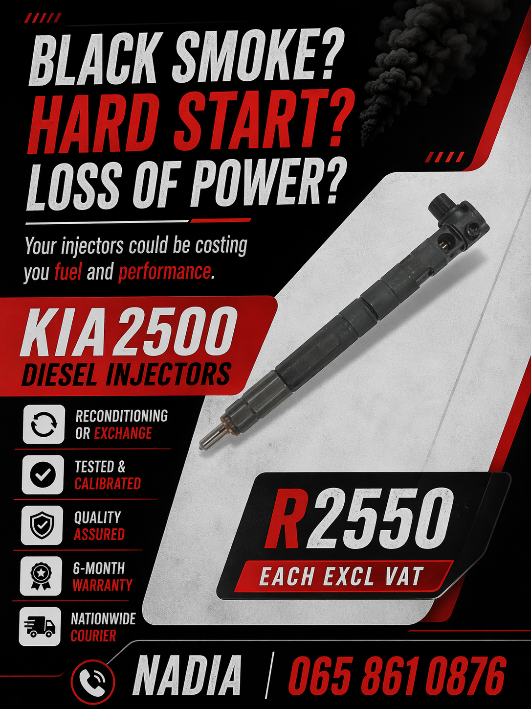 KIA 2500 DIESEL INJECTORS FOR SALE OR RECON - Private Seller KIA 2500 DIESEL INJECTORS FOR SALE OR RECON - Private Seller