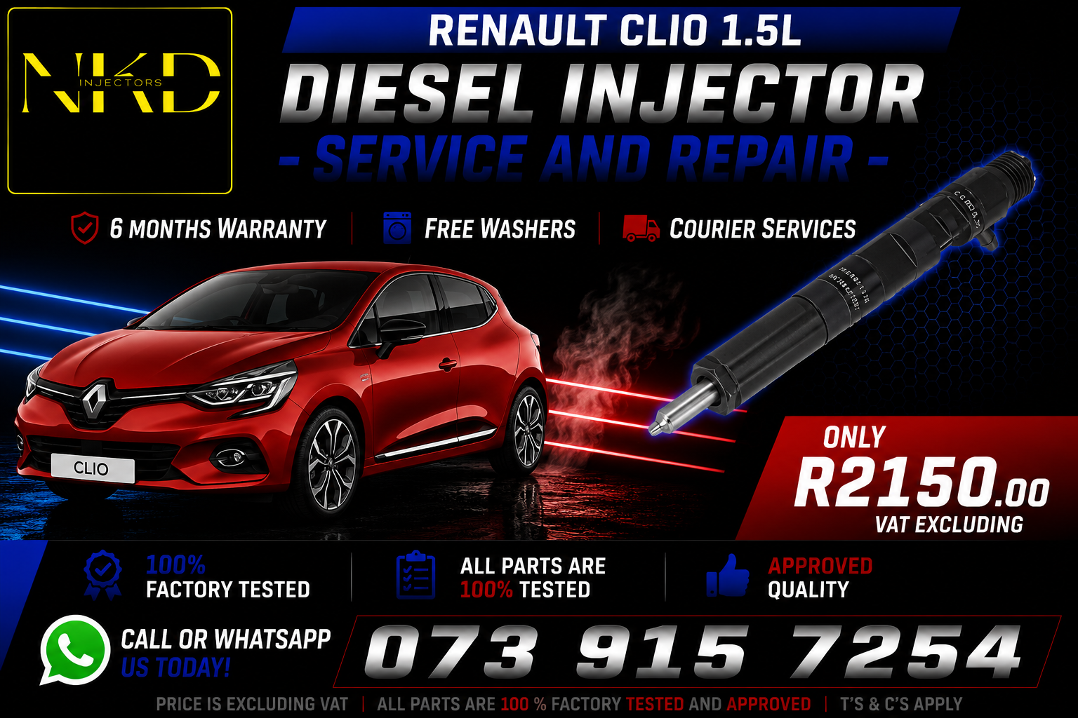 Recondition_Renault_Clio_1.5L_Injectors - Private Seller Recondition_Renault_Clio_1.5L_Injectors - Private Seller