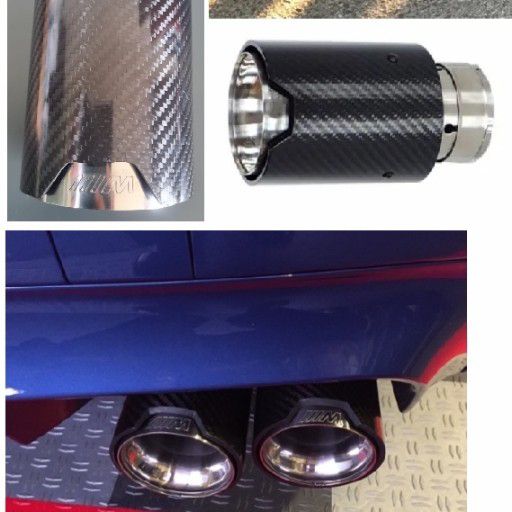 BMW carbon fibre exhaust pipe tips