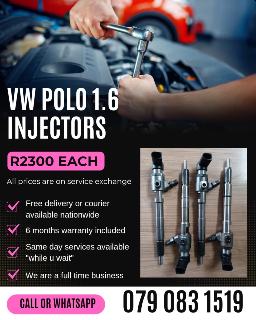 VW POLO 1.6 INJECTORS FOR SALE WITH WARRANTY - Private Seller VW POLO 1.6 INJECTORS FOR SALE WITH WARRANTY - Private Seller