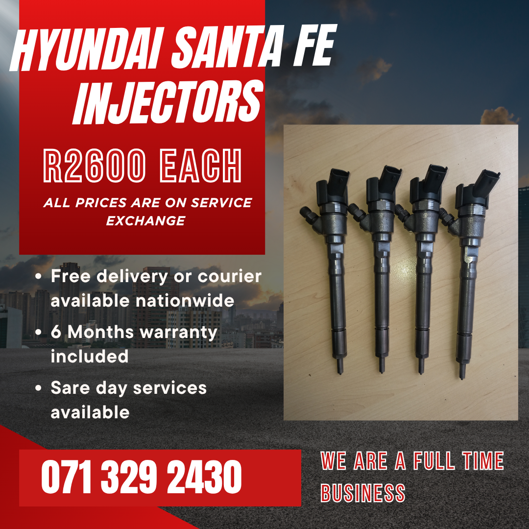 HYUNDAI SANTA FE INJECTORS FOR SALE WITH WARRANTY