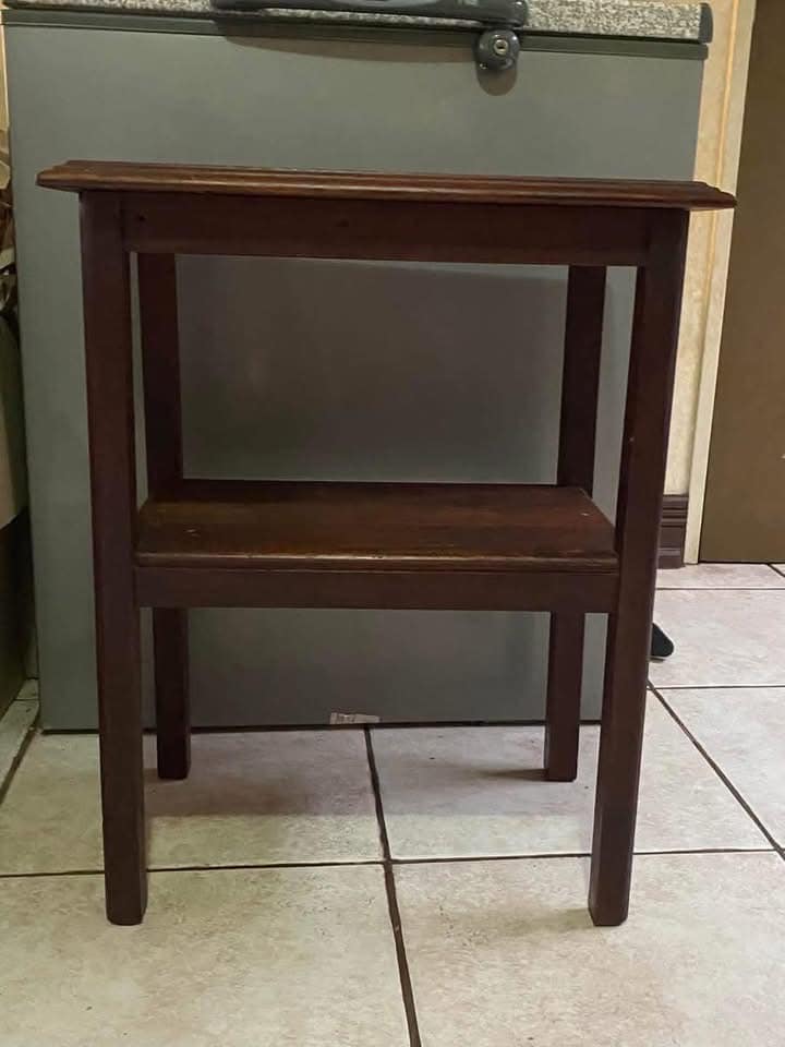 Mid century solid wood hall table