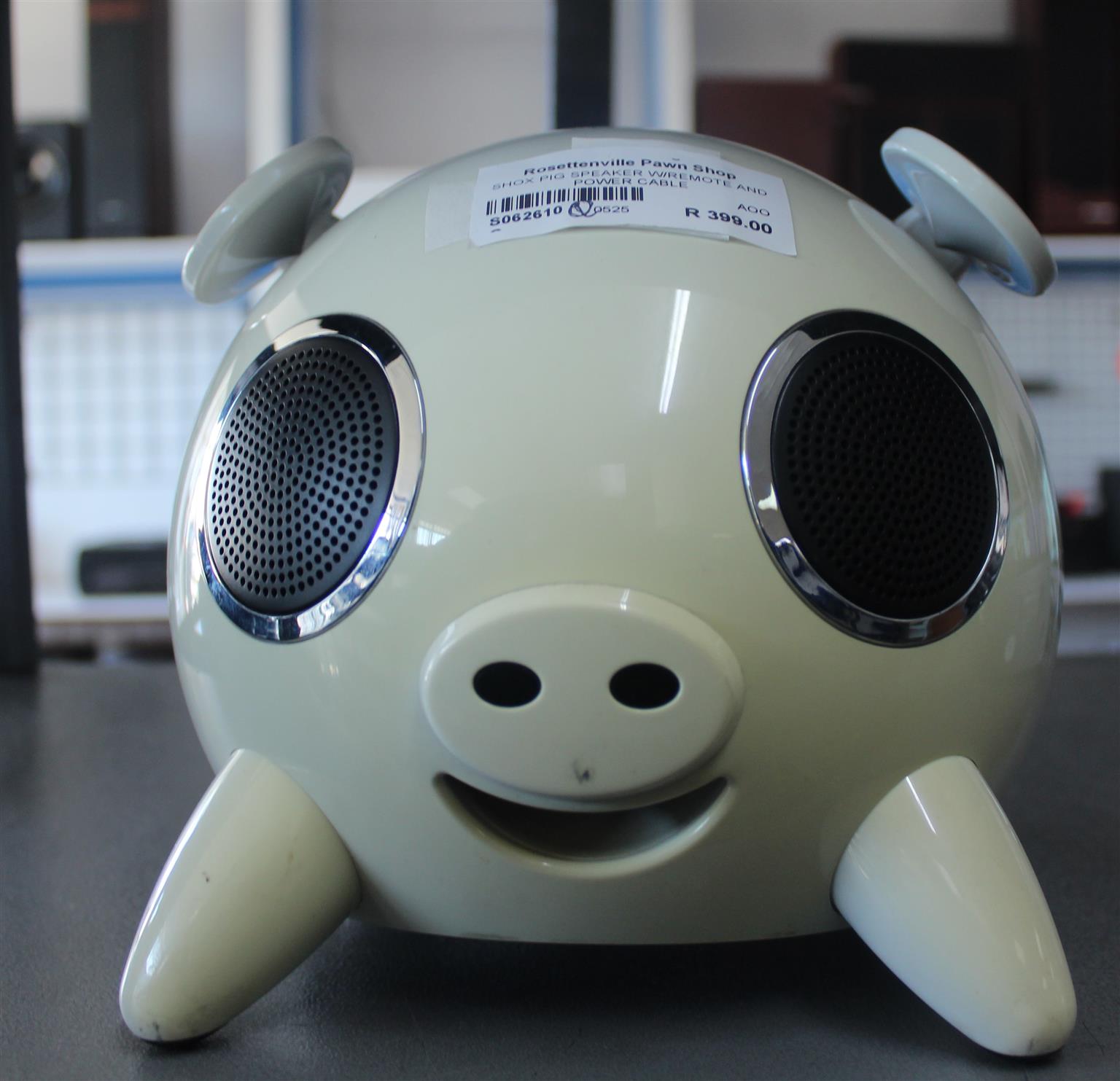 SHOX PIG SPEAKER WITH REMOTE AND POWER CABLE S062610Q