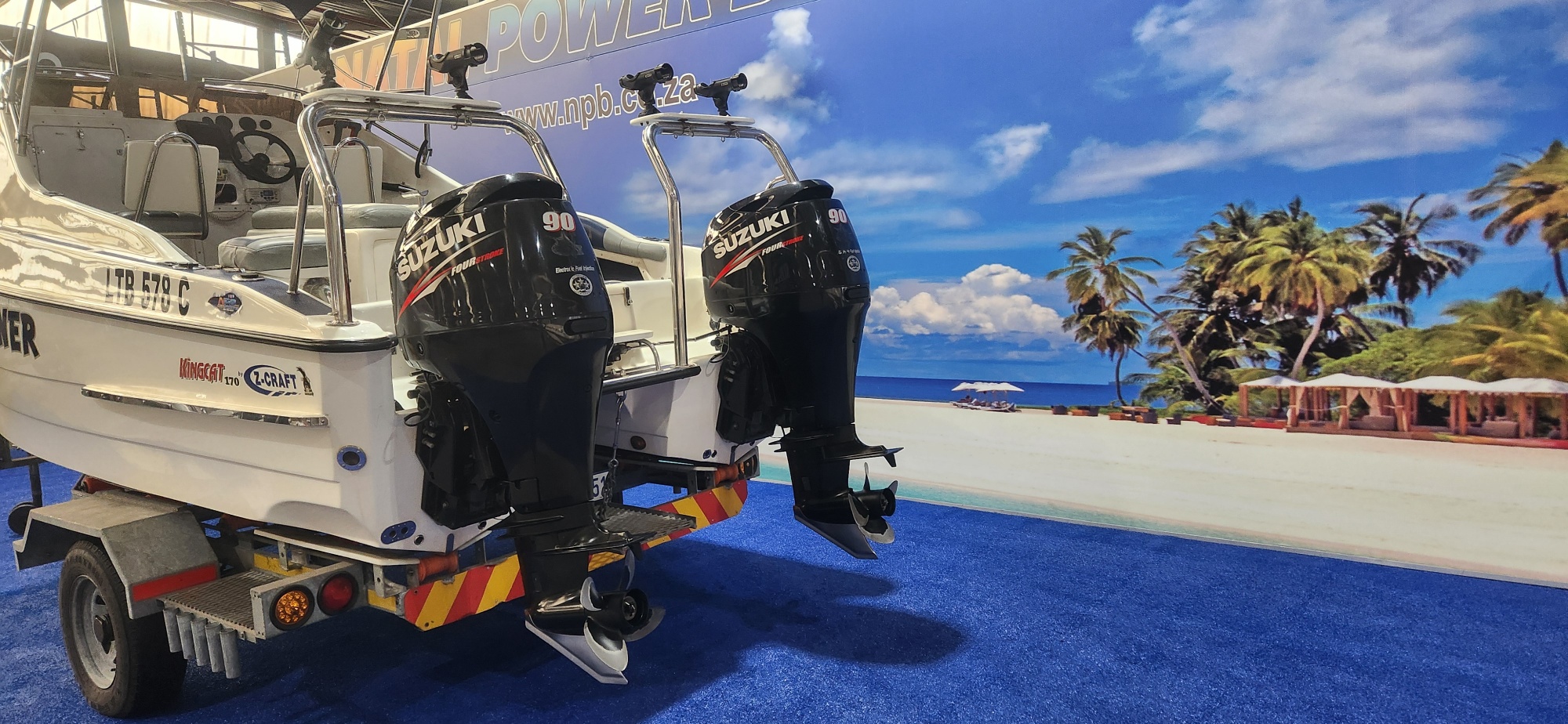 KINGCAT 170 ON TRAILER 2 X 90 HP SUZUKI 4 STROKES