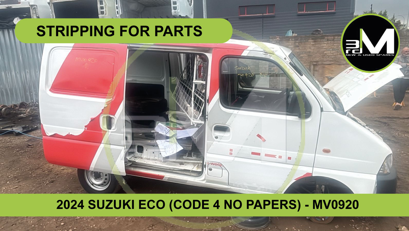 2024 SUZUKI ECO (CODE 4 NO PAPERS) STRIPPING FOR PARTS - MV0920 - Private Seller 2024 SUZUKI ECO (CODE 4 NO PAPERS) STRIPPING FOR PARTS - MV0920 - Private Seller