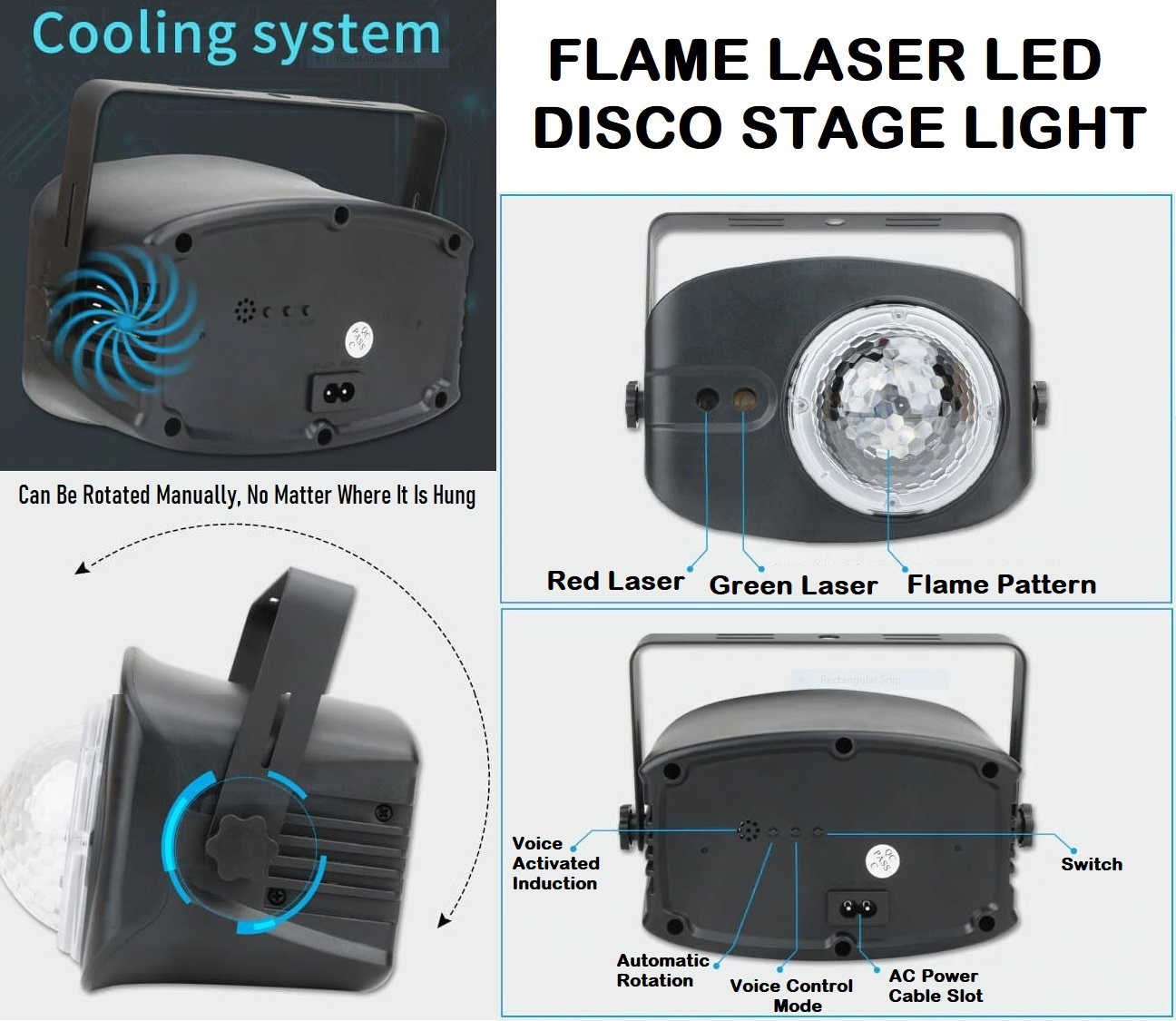 Disco Stage DJ Party Flame Laser LED Light. Stunning Spectacular Show. Ex-Demo.